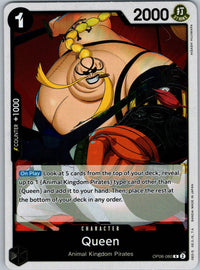 Queen OP08-080 Rare Two Legends One Piece Foil Near Mint