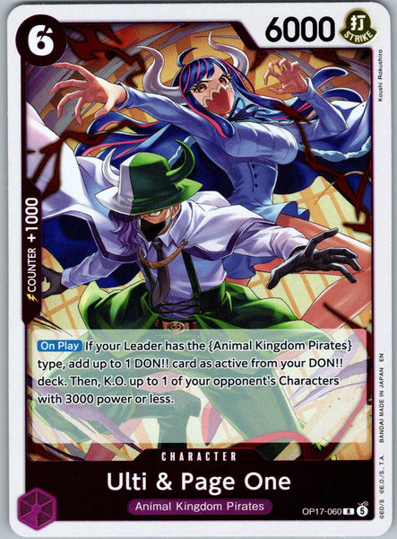 Ulti & Page One OP17-060 Rare The World's Strongest Warriors One Piece Foil NM