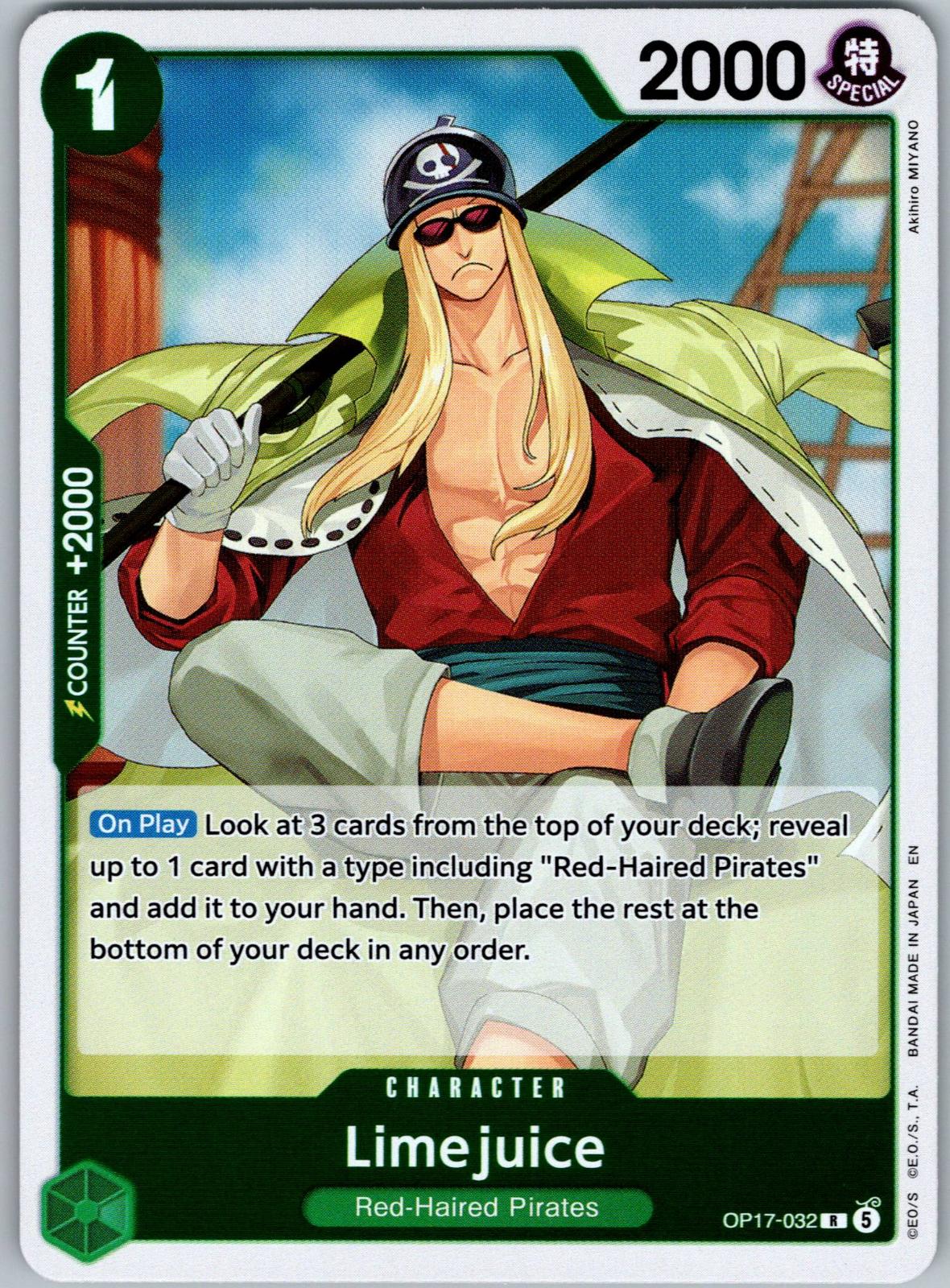 Limejuice OP17-032 Rare The World's Strongest Warriors One Piece Foil Near Mint