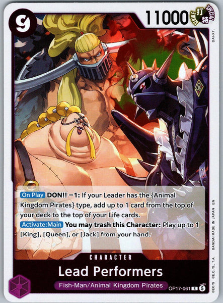 Lead Performers OP17-061 Rare The World's Strongest Warriors One Piece Foil NM