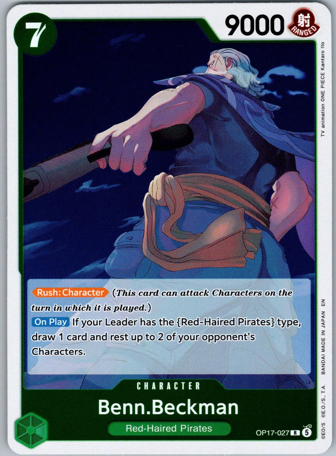 Benn.Beckman OP17-027 Rare The World's Strongest Warriors One Piece Foil NM