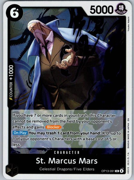 St. Marcus Mars OP13-091 Rare Carrying On His Will One Piece Foil Near Mint