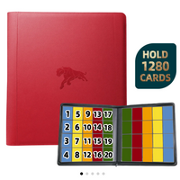 1280 Card Binder Collector Album - 20 Pocket Pages Compatible With Pokemon, Sports, Yugioh, MTG and Other TCG - Trading Card Sleeve With Side Loading Pocket