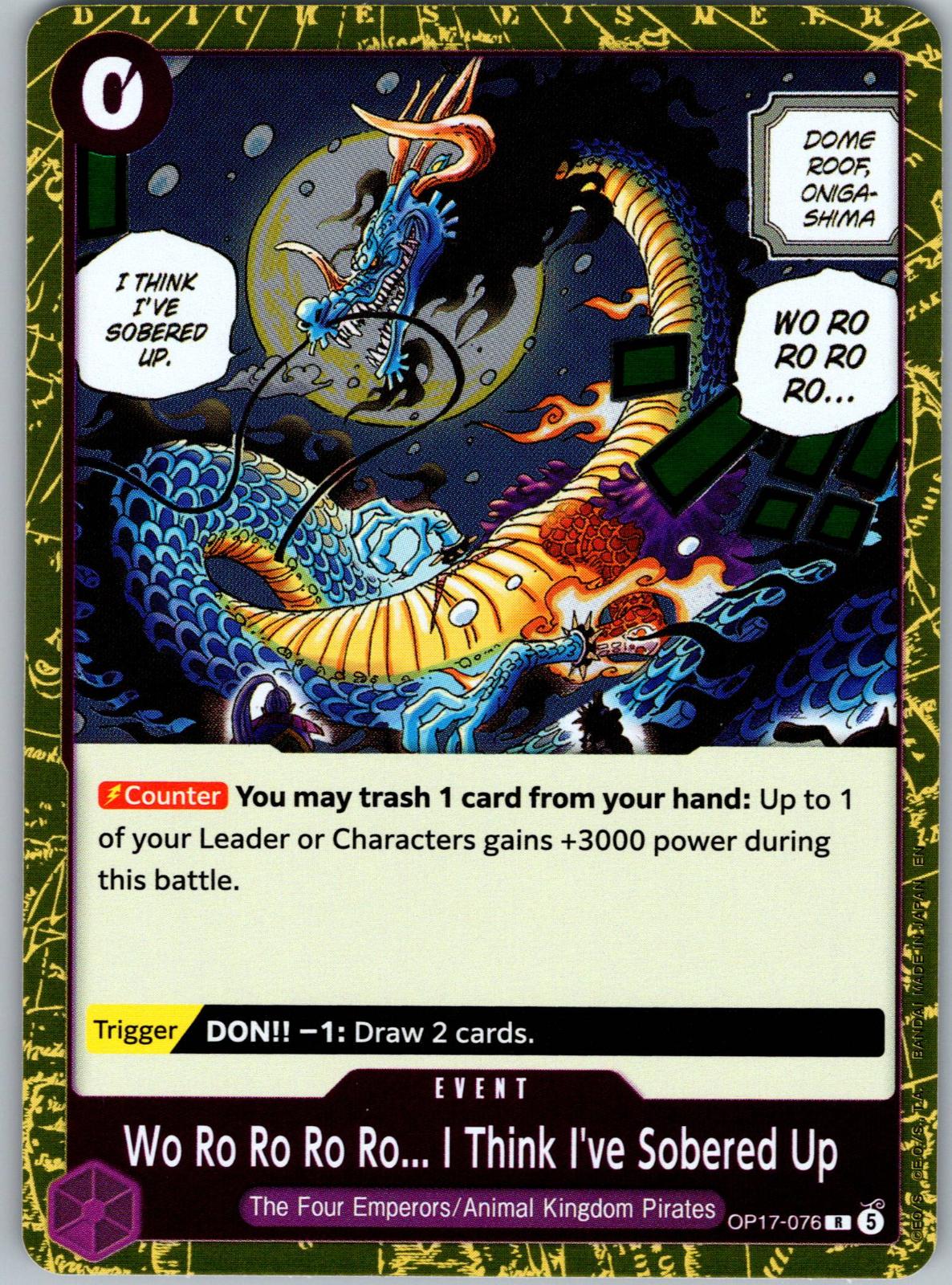 Wo Ro Ro Ro Ro... I Think I've Sobered Up OP17-076 The World's Strongest Warriors One Piece Foil NM