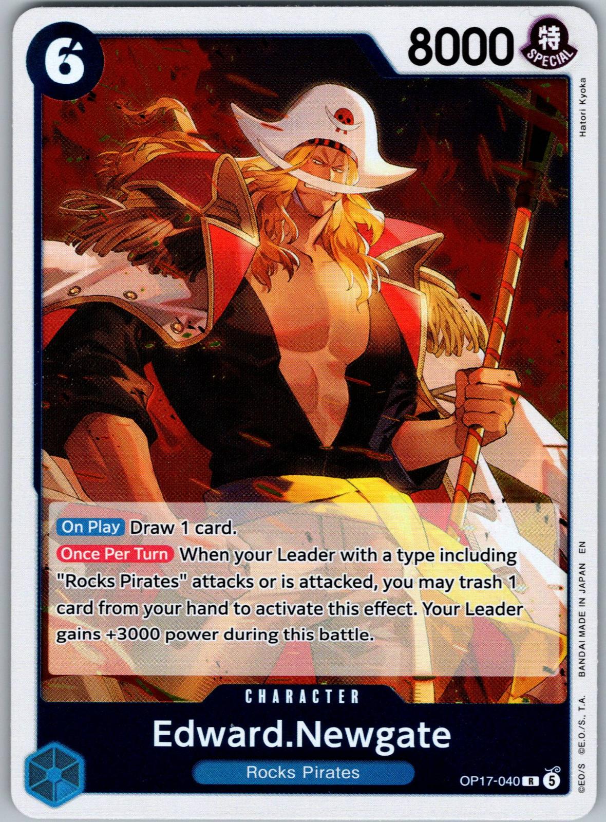 Edward.Newgate (040) OP17-040 The World's Strongest Warriors One Piece Foil NM