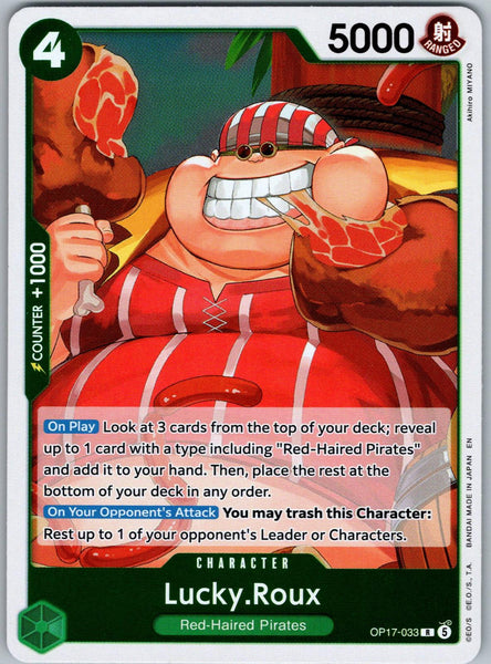 Lucky.Roux OP17-033 Rare The World's Strongest Warriors One Piece Foil Near Mint