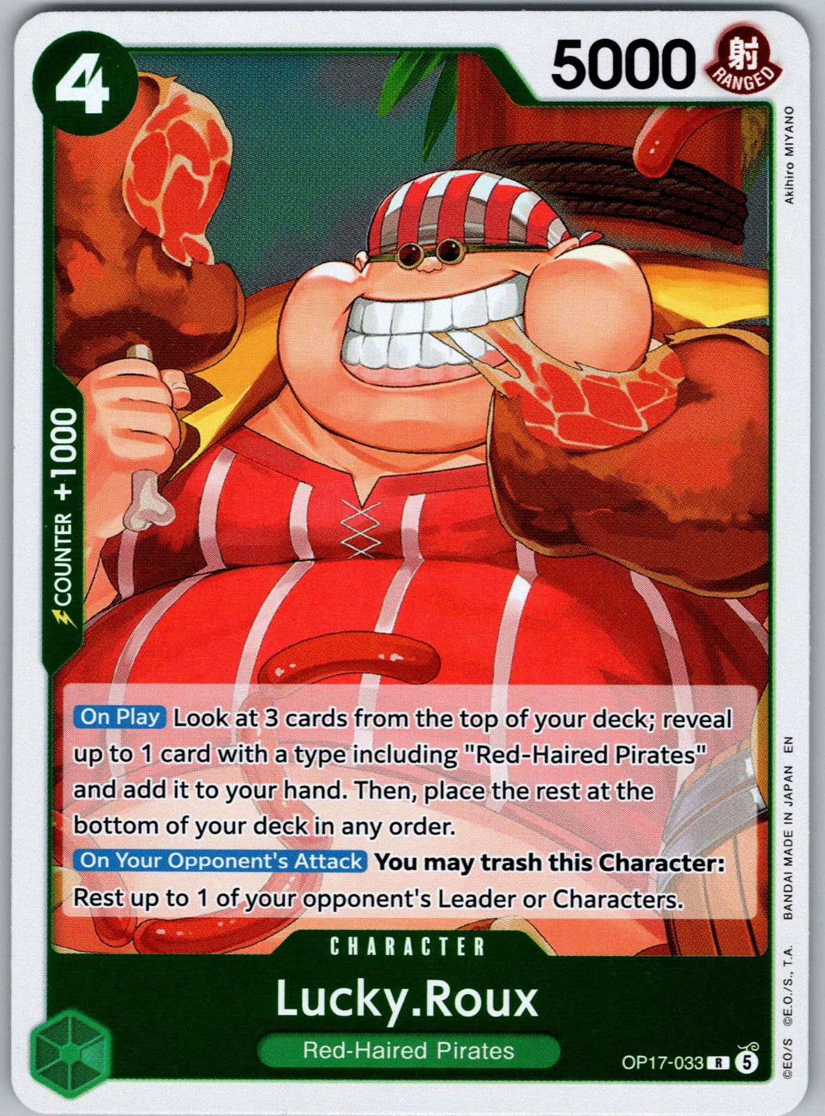 Lucky.Roux OP17-033 Rare The World's Strongest Warriors One Piece Foil Near Mint