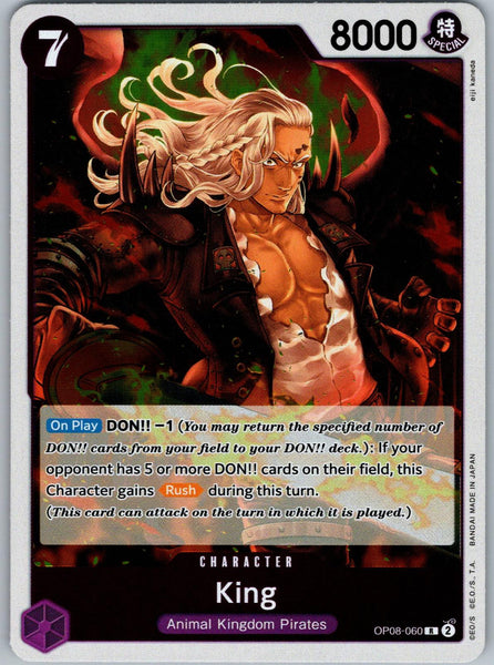 King (060) OP08-060 Rare Two Legends One Piece Foil Near Mint