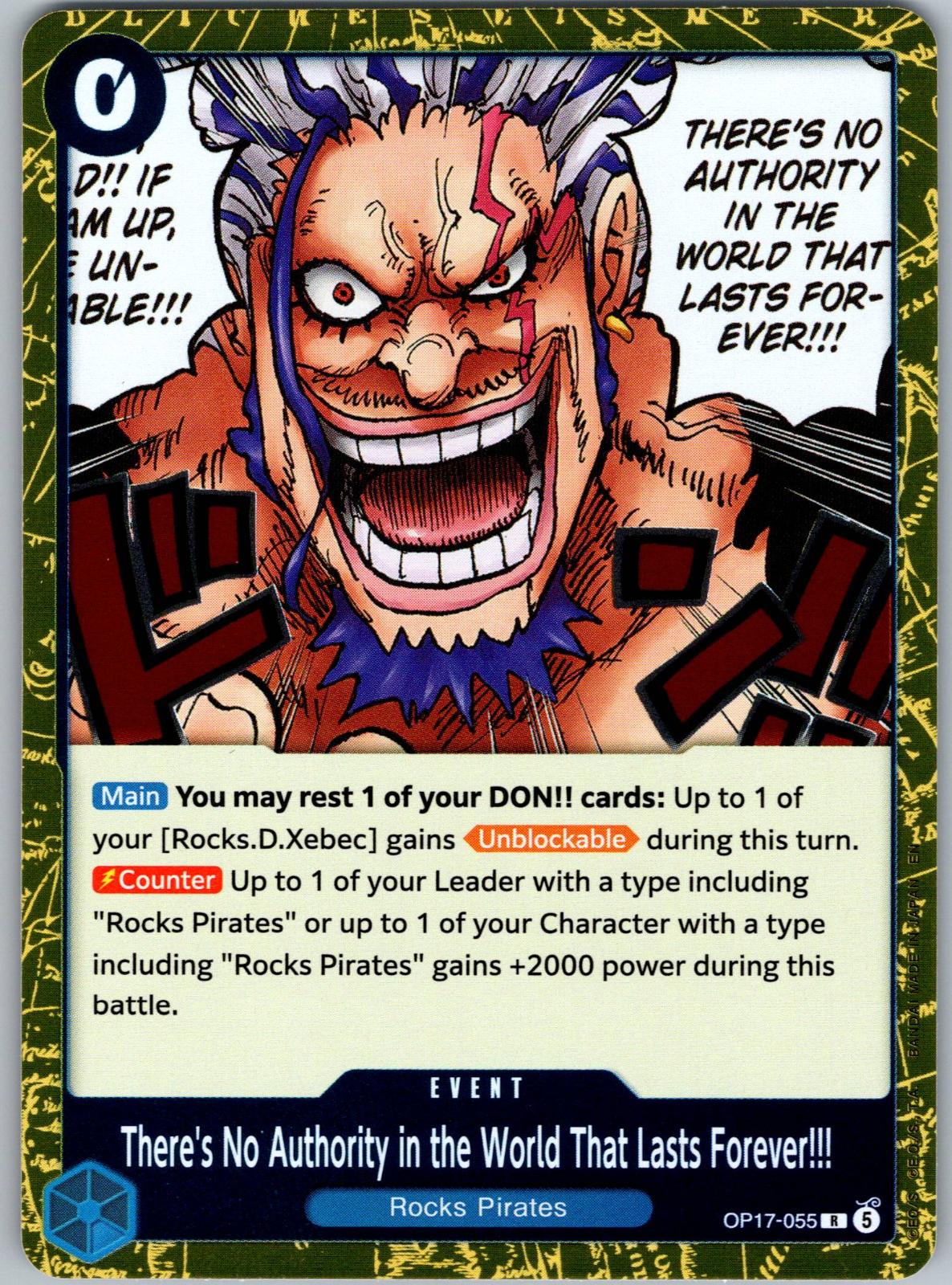 There's No Authority in the World That Lasts Forever!!! OP17-055 The World's Strongest Warriors One Piece Foil NM
