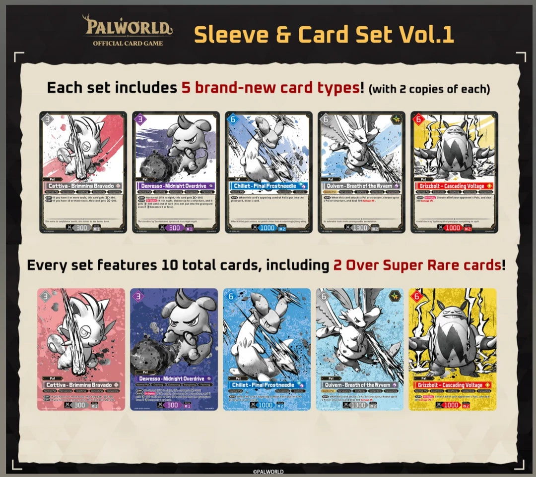 Palworld TCG - Sleeve & Card Set - Vol.1 - (New and Sealed)